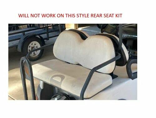 Huskey 4Pcs Golf Cart Front/Rear Seat Covers For Yamaha G29 Drive & Drive 2 2007-Up G&E Models Custom Fit Red Diamond Stitching Insert Panel And Black Piping, Marine Grade Vinyl, Staple On Design #TOP4