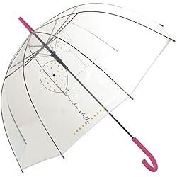 Vertical Persianas DONREGALOWEB Paraguas Mensaje Positivo Vida es Bella 85x84cm, Azul y Transparente