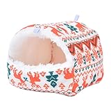 Winter Cotton Interior: Crafted with thick cotton layers that retain warmth this bed creates a Warm environment for small pets during colder months helping them feel secure and relaxed whether placed in a cage or bedroom corner