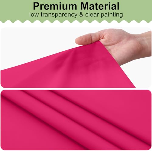 Image of misaya 4 Packs Disposable Plastic Table Cloth, 84 inch Round Waterproof Tablecloth, Leakproof & Sturdy Decorative Table Covers for Picnic, Party, Outdoor and Back to School, Hot Pink