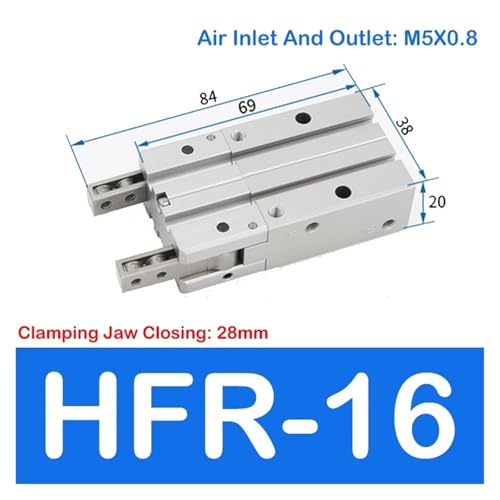Pince pneumatique HFR16 pour libérer l'espace de manipulation robotique - 3