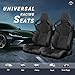 Universal Racing Seats Bucket Seats Adjustable Carbon Back Car Seats 1 Pair Reclinable Sport Seats with Dual Lock Sliders PVC Leather