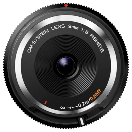 OM SYSTEM Obiettivo Fisheye 9mm 1:8.0 Ultra Sottile per Fotocamere MFT Olympus, Panasonic Grandangolo Compatto, Scatti Creativi Ultra Leggeri, Macro e Panoramico, Nero