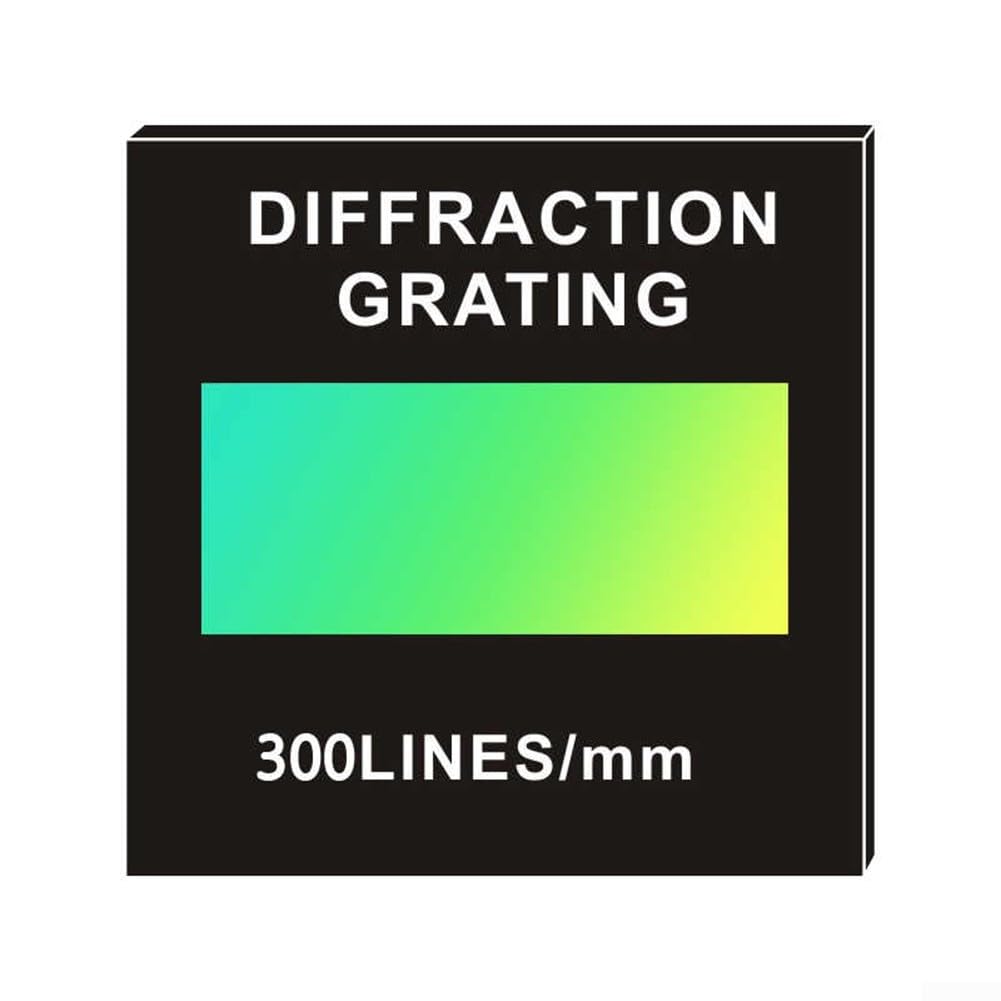 Zilimontt Transmission Beugungsgitter, holografischer Beugungsgitterschieber für Spektrophotometrie und optische Bildung, Spektrumzerlegung (300)