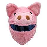 Motorcycle Helmet Covers, Halloween Faced Pig Plush Helmet Cover Motorcycle, Decorative Funny Cute Cartoon No Blocking Vision Cover for Riding, Parties, Only Car Seat Warmer