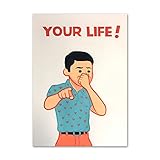 XCPORA Joan Cornella Affiche Illustration Dr�le Peinture Joan Cornella Toile Art Mur Joan Cornella Impressions pour Home Wall Decor Image 50x70cm Pas de Cadre