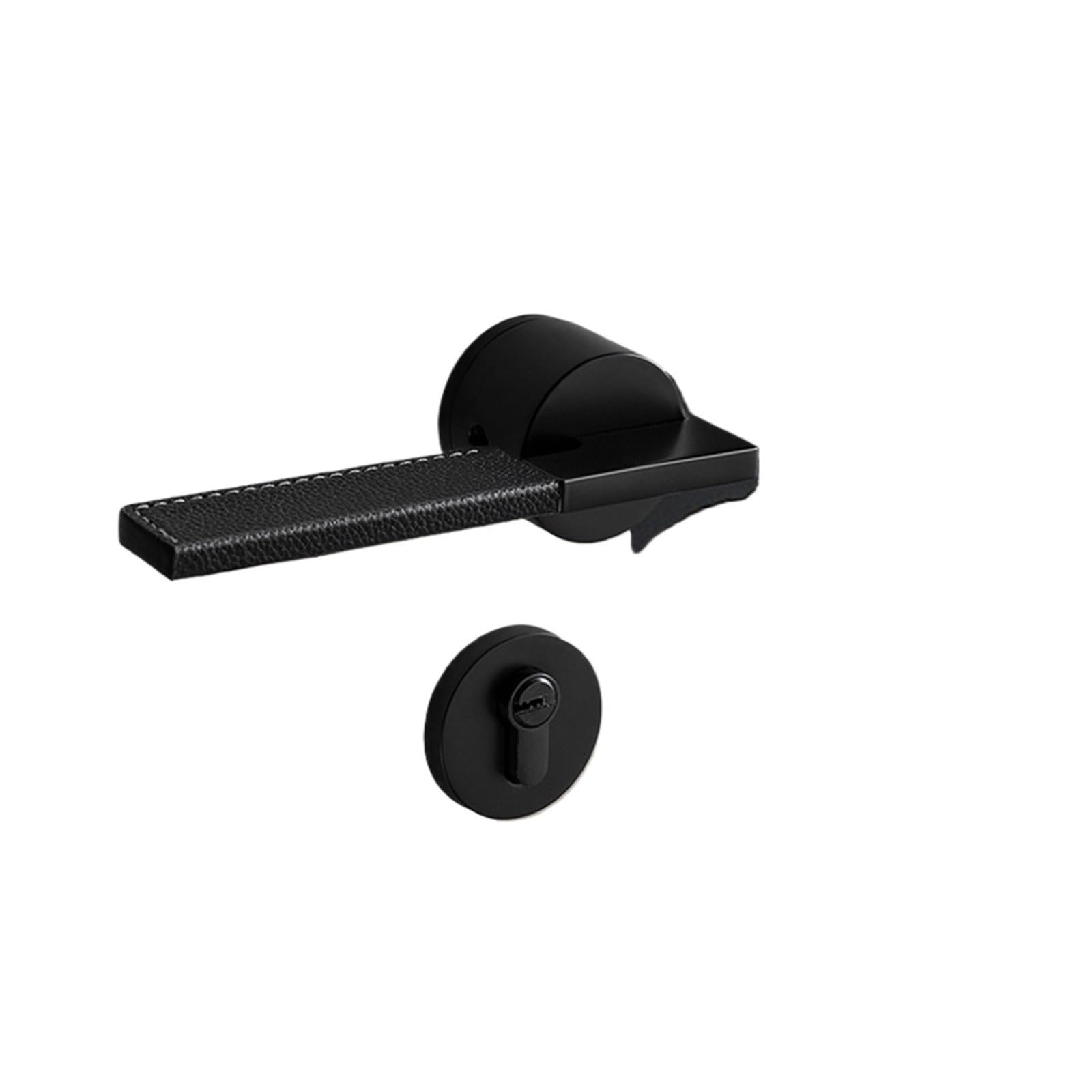 Black Minimalist Magnetic Silent Split Lock Bedroom Handle