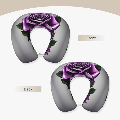Almohada ergonómica de viaje con relleno de espuma viscoelástica miniatura 3