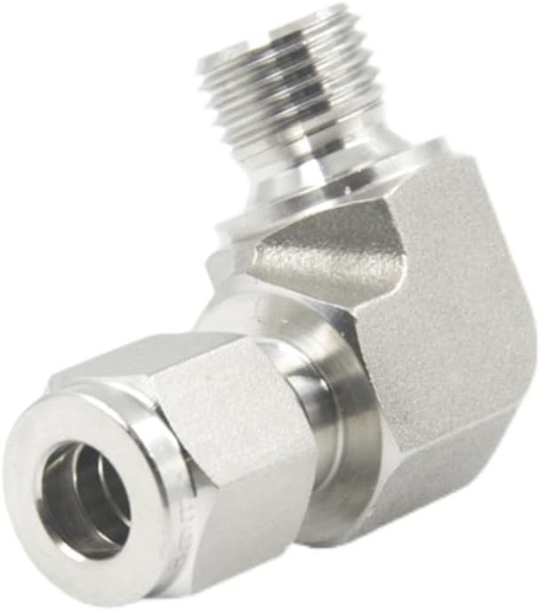 Stainless Steel Degree Elbow, 1PC 316 Male BSPP G Thread to LOK 1/8" 1/4" 3/8" 1/2" BSP to 3 6 8 10 mm Tube Fitting(1/8 INCH*12 MM)