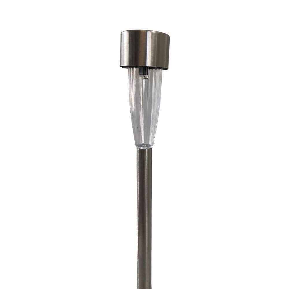 Smart Garden 1010740 30cm Fluted Marker Light LED Solar Light Stake Stainless Steel with Night Sensor 1-Pack