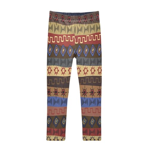 Toddler Girls Leggings Printed Yoga Pants Leggings Bohemia Colorful Stripe for Kids