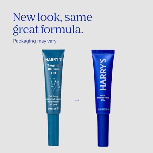 Image of Harry's Spot Correcting Gel, Blemish Spot Treatment for Men with Willow Bark, Calm Breakouts and Reduce Redness, Alcohol-Free, 0.4 Fl Oz (Pack of 2)