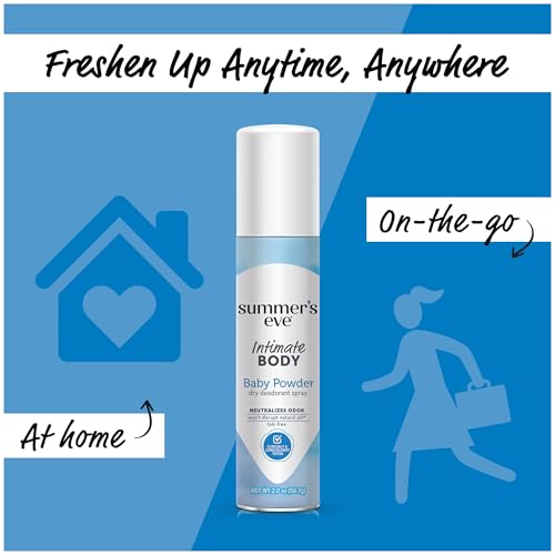 Image of Summer's Eve Gentle Feminine Spray, Baby Powder, 2 Oz, 3 Pk | Talc-Free, Daily Gentle Body Spray for Women, Feminine Care that Neutralizes & Reduces Body Odor, Gynecologist-Tested