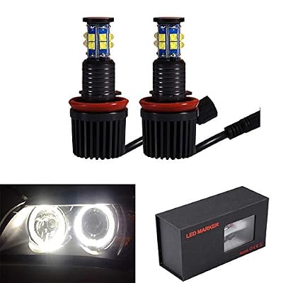 GFJMC Angel Eyes LED Lights Bulbs H8 120W Halo Ring Error Free for BMW E92 E93 E70 E71 F01 F02 F03 F04 E83 E70 E71 E89 3 5 7 Series X5 X6 Z4
