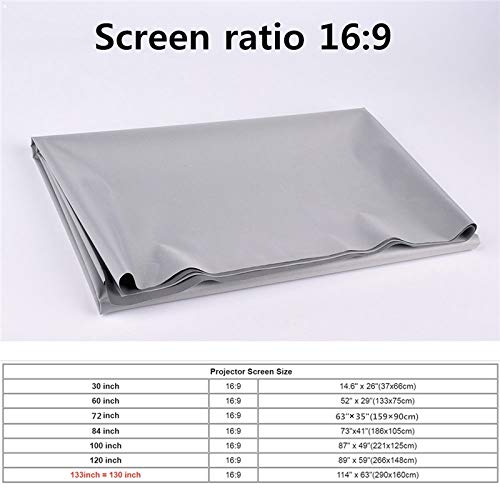 Pantalla de proyección 106 pulgadas 16:9 portátil para cine miniatura 2