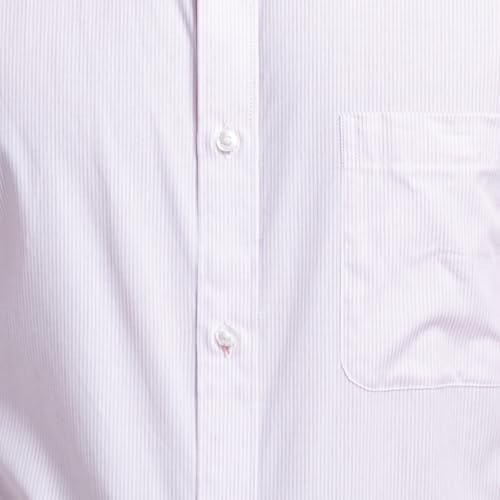 Image of Raymond Men's Pure Cotton Stripe Pattern Slim Fit Semi Cutaway Collar Full Sleeve Formal Shirt