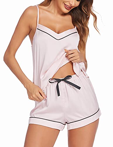 Ekouaer-Satin-Pajamas-Womens-Soft-Sleepwear-Lingerie-Silk-Cami-Shorts-Set-Nightwear-S-XXL Ekouaer-Satin-Pajamas-Womens-Soft-Sleepwear-Lingerie-Silk-Cami-Shorts-Set-Nightwear-S-XXL