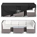 MR. COVER Patio Furniture Covers Waterproof, Outdoor Furniture Cover Fits up to 88L x 62W x 28H Inches, Rectangular Table and Chair Set Covers Rip-resistant Material with Windproof Buckles