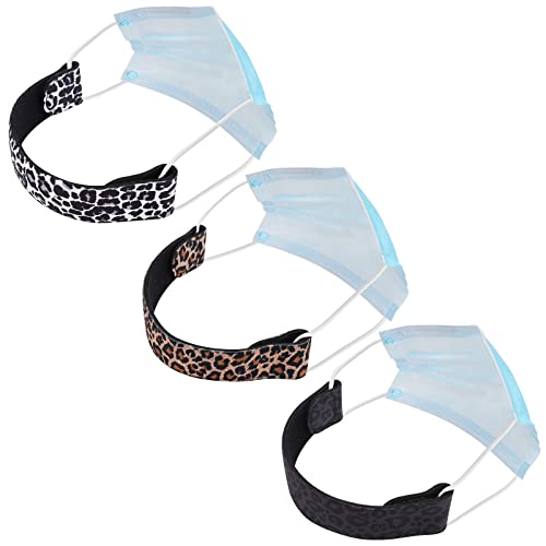 Image of Neoprene Face Mask Ear Savers, Comfortable Mask Extender for Relief Ear Pain, Cute Mask Extender Strap, Adjustable Reusable Lightweight Mask Holder with Magic Hook Tape for Teens & Adult.