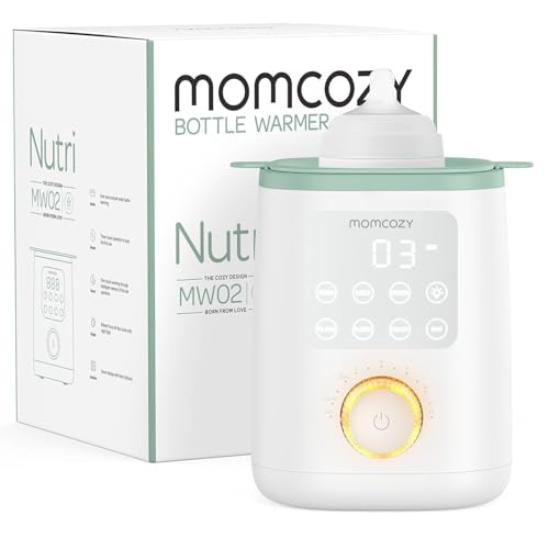 Momcozy Nutri Chauffe-Biberon, 9-en-1Chauffe Biberon avec Veilleuse, Contrôle Précis de la Température, Préserve les Nutriments du Lait Maternel,...