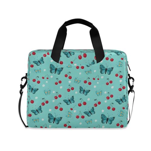 Bolso para laptop con diseño mariposas y cerezas miniatura 1