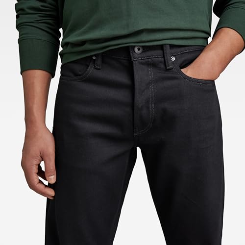 G-STAR Raw - Mens Mosa Straight Jeans, Color Pitch Black, Size: 27W x 30L4