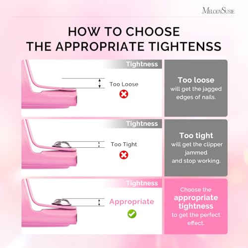Image of MelodySusie Adjustable Stainless Steel Acrylic Nail Clippers, Pink