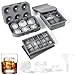 Quikobo Lot de 3 moules à glaçons en silicone - Pour whisky - Avec couvercle - Certifié LFGB - Sans BPA