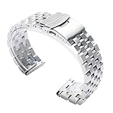 DAYHOM Watchband in Acciaio Inossidabile Adatto for DW Adatta for Huawei Fit for Samsung Fit for Armani Cinturino for Orologio Argento/Bracciale Nero Sostituzione Braccialetto 18mm 22mm 20mm 24mm 26