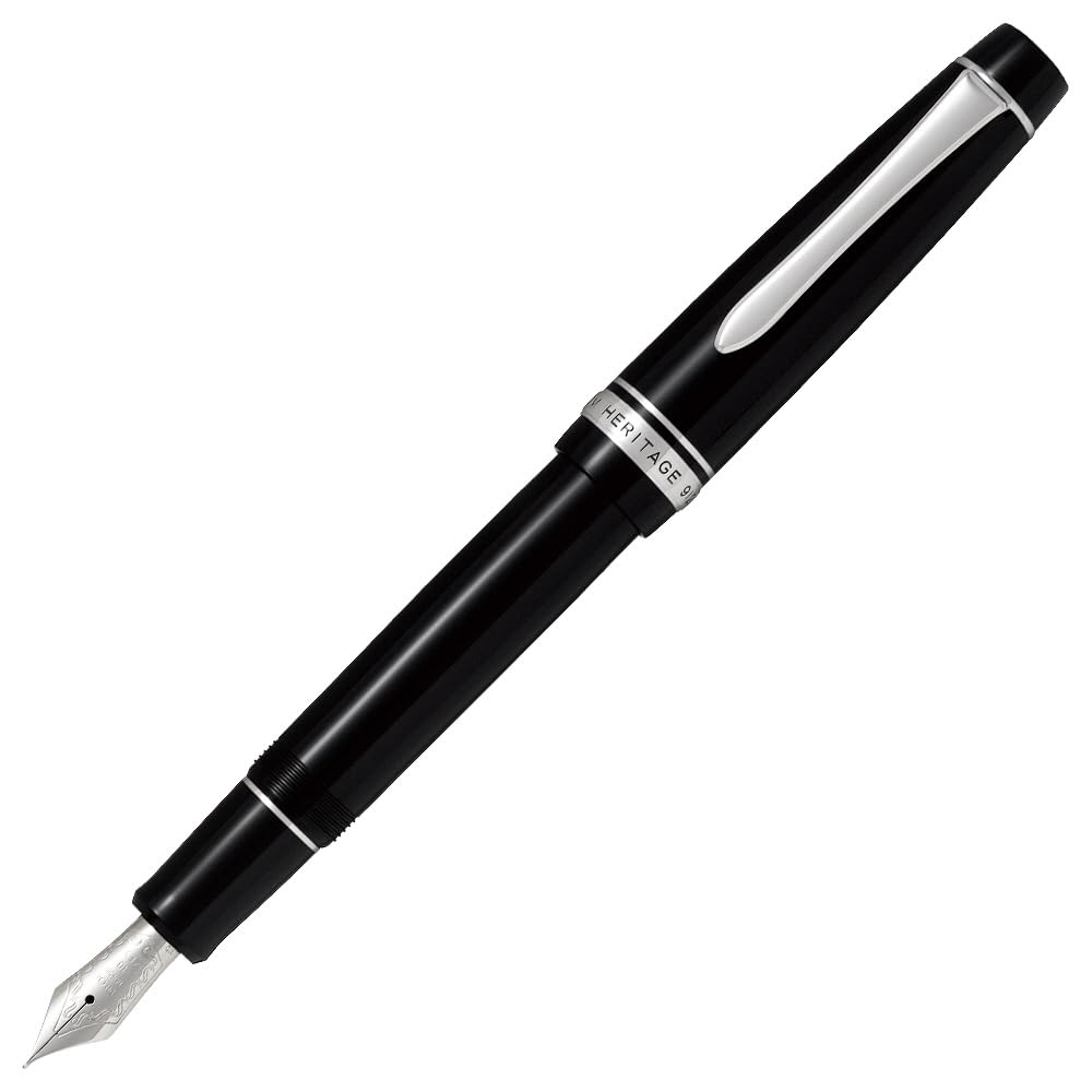Pilot Fountain Pen Custom Heritage 912, Black Body, F-Nib (FKVH-2MR-B-F)