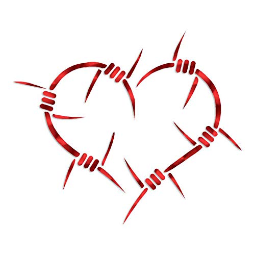Barbed Wire Heart - Vinyl Decal Sticker - 14