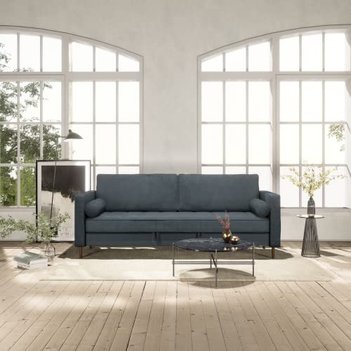 Nouhaus Module, Sleeper Sofa Bed Couch. 7ft Luxury Convertible Sofa Futon Bed with No Roll Together Latex. Grey Woven Pull Out Couch Bed for Bedroom Couch, Small Apartment Furniture Sofas or RV Couch