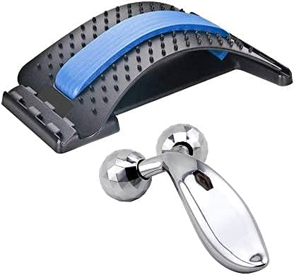 Smitex Back Stretcher,Magic Lumbar Support Device-Lower and Upper Back Pain Relief Device-3 Adjustable Settings for Back Pain with 3D Y Shape Facial Roller Face Slimming Massager (B09FT5C79N) Amazon Price History, Amazon Price Tracker