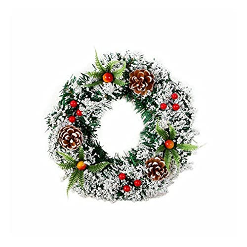 Couronne de Noël de 30CM pour porte évitant la chute des aiguilles