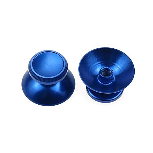 Image of 2pcs Aluminum Metal 3D Analog Joystick Stick Grip Cap Thumbstick Replacement Repair for Xbox 360 Xbox360 Controller (Blue)