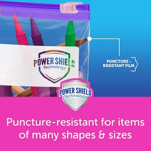 Image of 25 Pcs ZipLock Bags BPA-free Zipper Lock Pouches For Food Storage & Travel Packing | Leak-proof, Freezer Safe, Expandable Bottom, Puncture-resistant | Air-tight Bags For Fridge (Purple)(T-39)