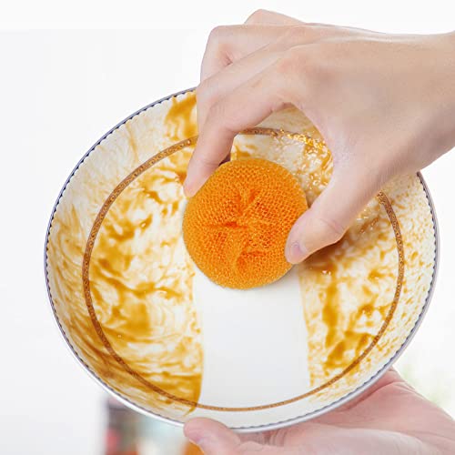 12 Pieces Dish Scrub Brush,Nylon Scouring Pads,Assorted Colors Round Plastic Dish Scrubbers, Mesh Scourers Poly Mesh Scouring Dish Pads Non Scratch Cleaning Supplies #TOP3