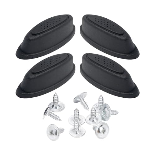 Dickly Pies laterales del soporte del equipaje, soporte del perno inferior del equipaje, almohadillas negras para los pies, reemplaza, pies del soporte