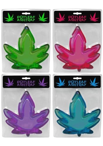 Image of Kheper Games Pot Leaf Ashtray, Assorted Designs, Single Ashtray (One Unit per Order)