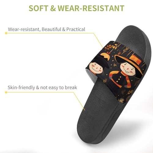 Harvest Celebration Scarecrow Non Slip Slides Sandals for Women Men Quick Drying Shower Shoes for Bathroom Pool Beach3