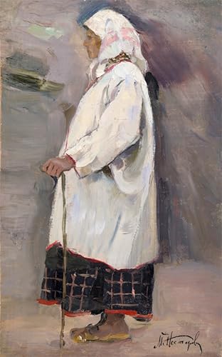 Carteles impresos de Contadina por Mikhail Nesterov en lienzo de 60x90cm para dormitorio
