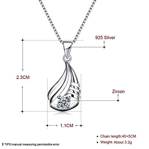 S925 Sterling Silver Wysokiej jakości antyalergiczna biżuteria Naszyjnik z cyrkoniami Powieść romantyczna