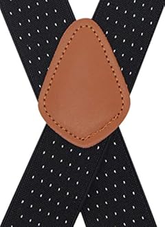 Bioterti Men’s Heavy Duty X- Back 1.4 Inch Suspenders with 4 Snap Hooks