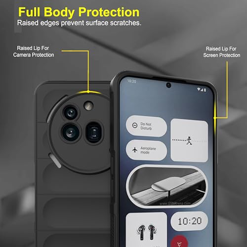 Image of Zapcase Back Case Cover for Nothing Phone (3a) Pro | Compatible for Nothing Phone (3a) Pro Back Cover | Liquid Silicon Magic Case with Camera Protection | Black