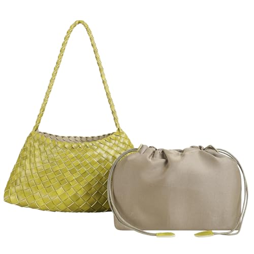 Bolso tejido tipo hobo, bolso tote con hombro miniatura 4