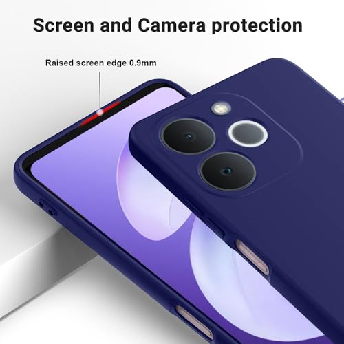 Image of Back Cover for Realme C71 4G | Full Camera Protection | Premium Liquid Silicon Case | Flexible Bumper Case for Realme C71 4G (Dark Blue)