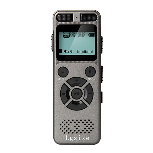 Lgsixe Digital Voice Recorder 8GB 1536Kbps Voice Recording device Record Double Microphone/Noise Cancelling/Voice Activated MP3 Digital Audio Player for Class, Lectures, Interviews