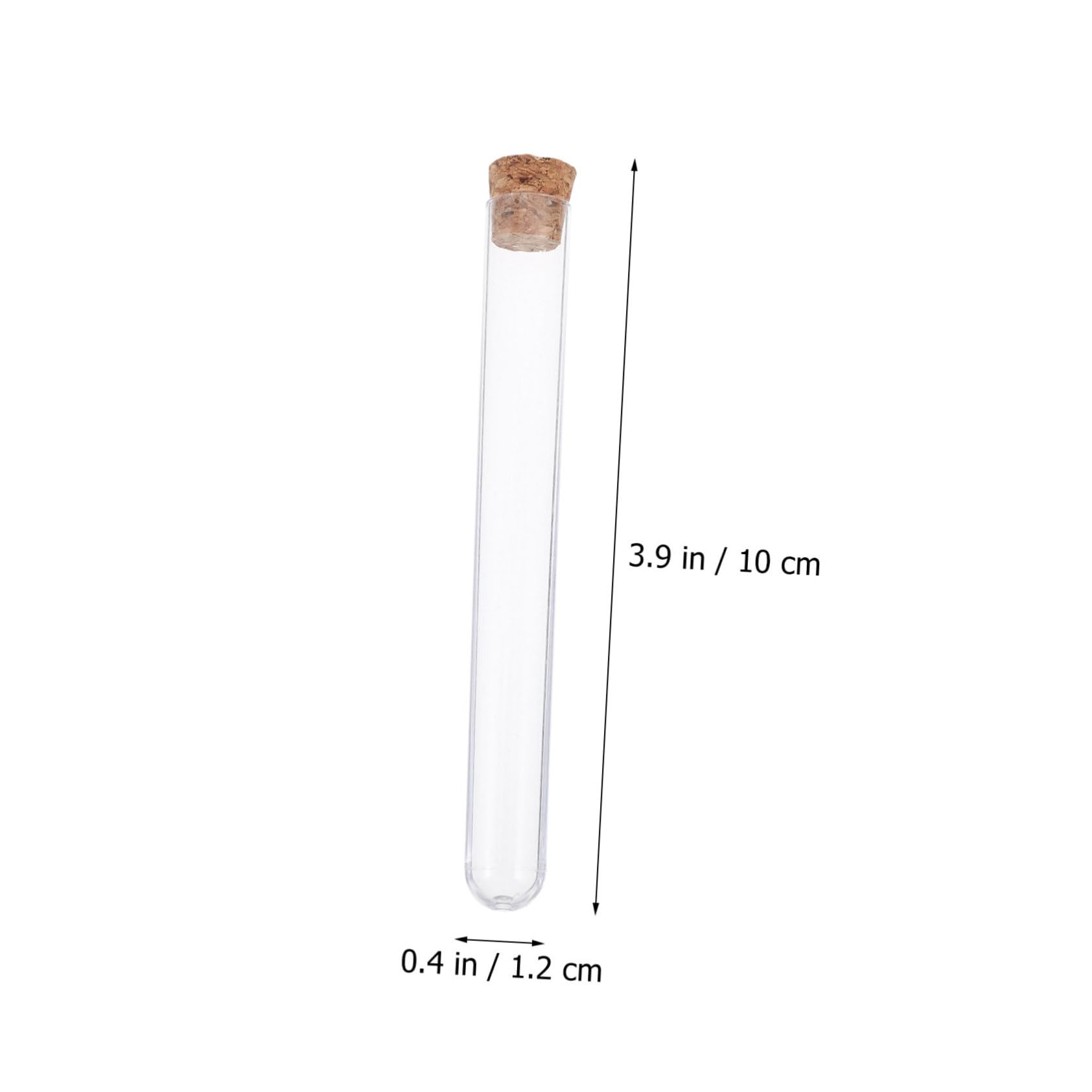 HOMOCONO 100pcs Test Tube Candy Storage Containers Plant Containers Storage Tubes Containers with Lids Chemistry Experiment Equipment Liquid Container Lab Science Tubes Plastic