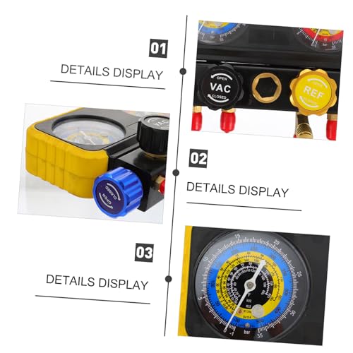 Kit de manómetros de múltiple OUNONA para diagnóstico de refrigerantes, para R134a, R22, R32 y R410a miniatura 6