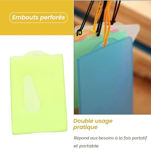 5 Pcs Porte Carte Imperméable à l'Eau, Badge Coloré Plastique, Étui pour Cartes D'identité/d'étudiants/ de Visite/de Bus, Exposition – vue 6